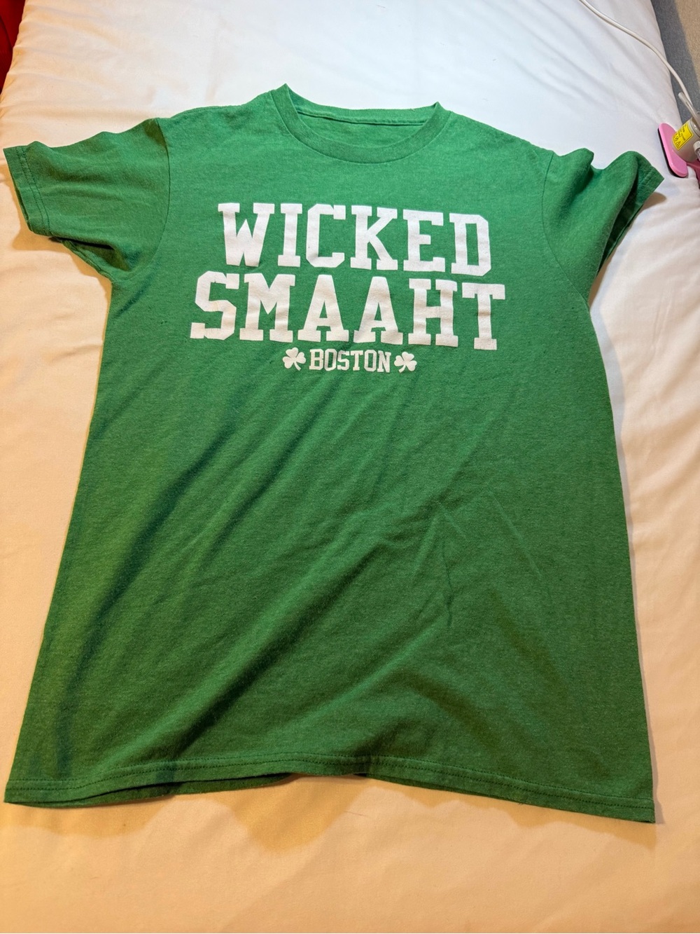 Green "WICKED SMAAHT" Boston Graphic Tee